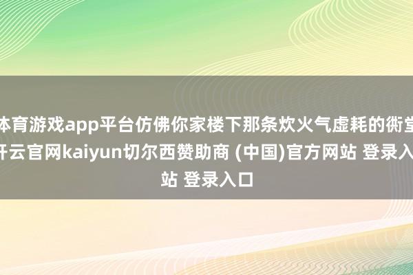 体育游戏app平台仿佛你家楼下那条炊火气虚耗的衖堂-开云官网kaiyun切尔西赞助商 (中国)官方网站 登录入口