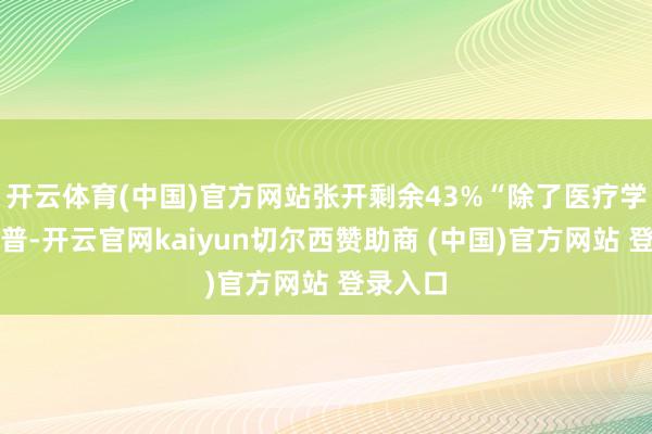 开云体育(中国)官方网站张开剩余43%“除了医疗学问的科普-开云官网kaiyun切尔西赞助商 (中国)官方网站 登录入口