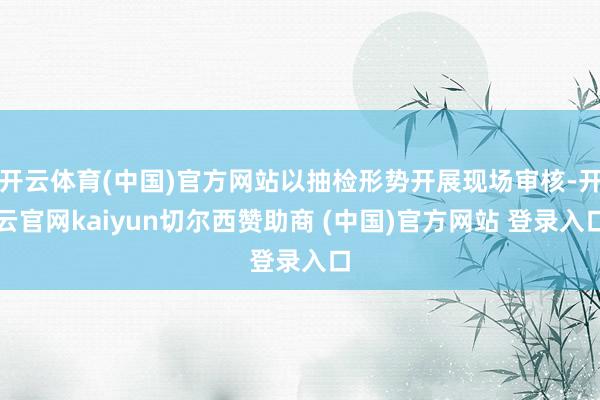 开云体育(中国)官方网站以抽检形势开展现场审核-开云官网kaiyun切尔西赞助商 (中国)官方网站 登录入口