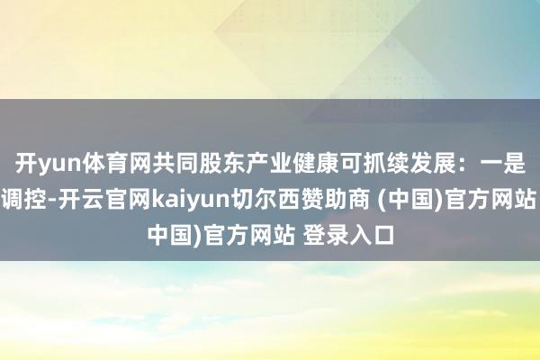 开yun体育网共同股东产业健康可抓续发展：　　一是加强产业调控-开云官网kaiyun切尔西赞助商 (中国)官方网站 登录入口