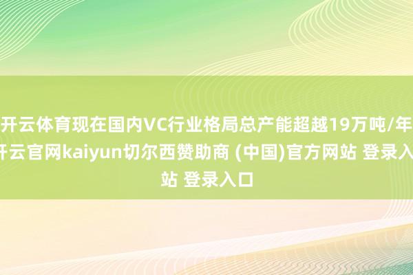 开云体育现在国内VC行业格局总产能超越19万吨/年-开云官网kaiyun切尔西赞助商 (中国)官方网站 登录入口