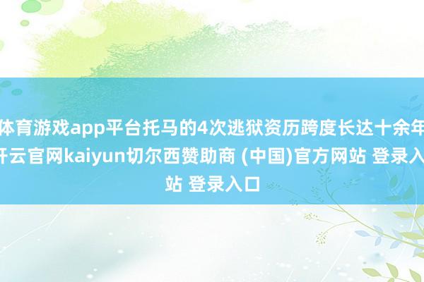 体育游戏app平台托马的4次逃狱资历跨度长达十余年-开云官网kaiyun切尔西赞助商 (中国)官方网站 登录入口